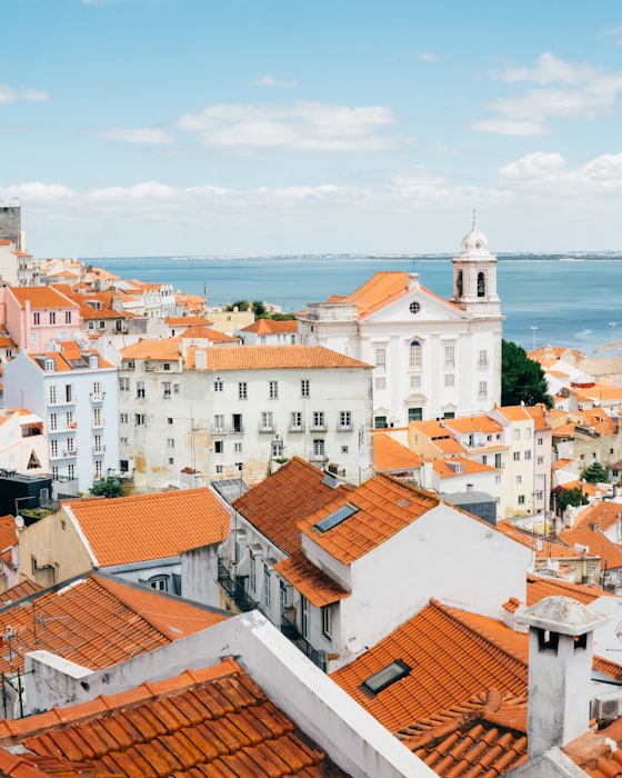 Lisbon, terracotta roofs above the Tagus.